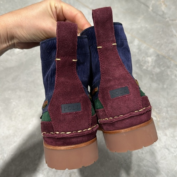 Ralph Lauren Polo Country Suede Corduroy Color Block Ranger Boots Men's Size 11 - Picture 5 of 8